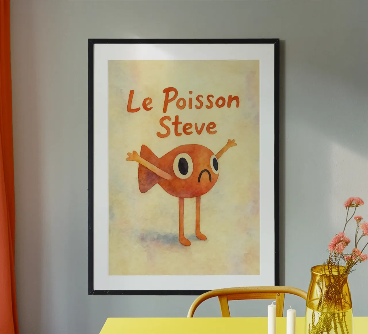 lustiger fisch le poisson steve zeichnung illustration Poster von citralake
