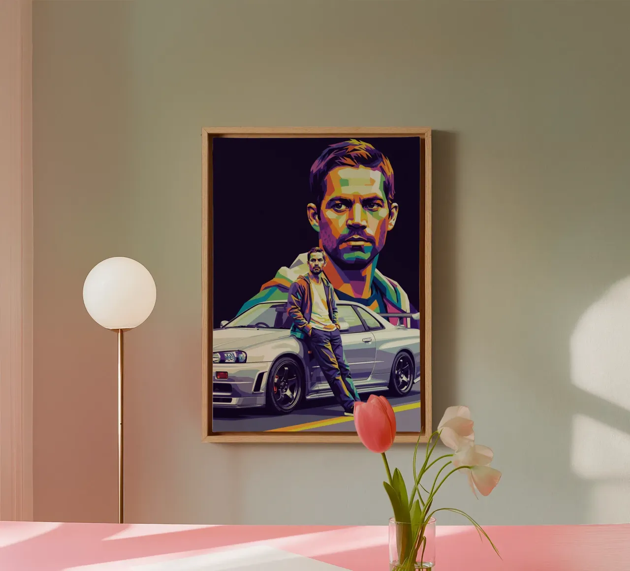 Paul Walker kunst (4) canvas met Baklijst van Hantamrata