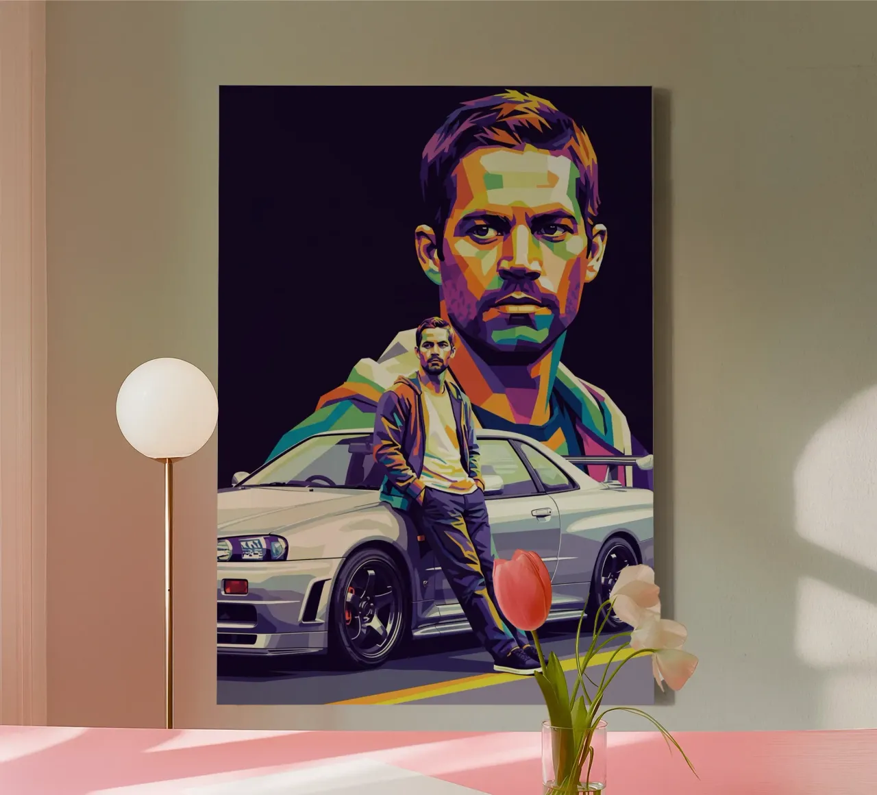 Paul Walker kunst (4) canvas met Baklijst van Hantamrata