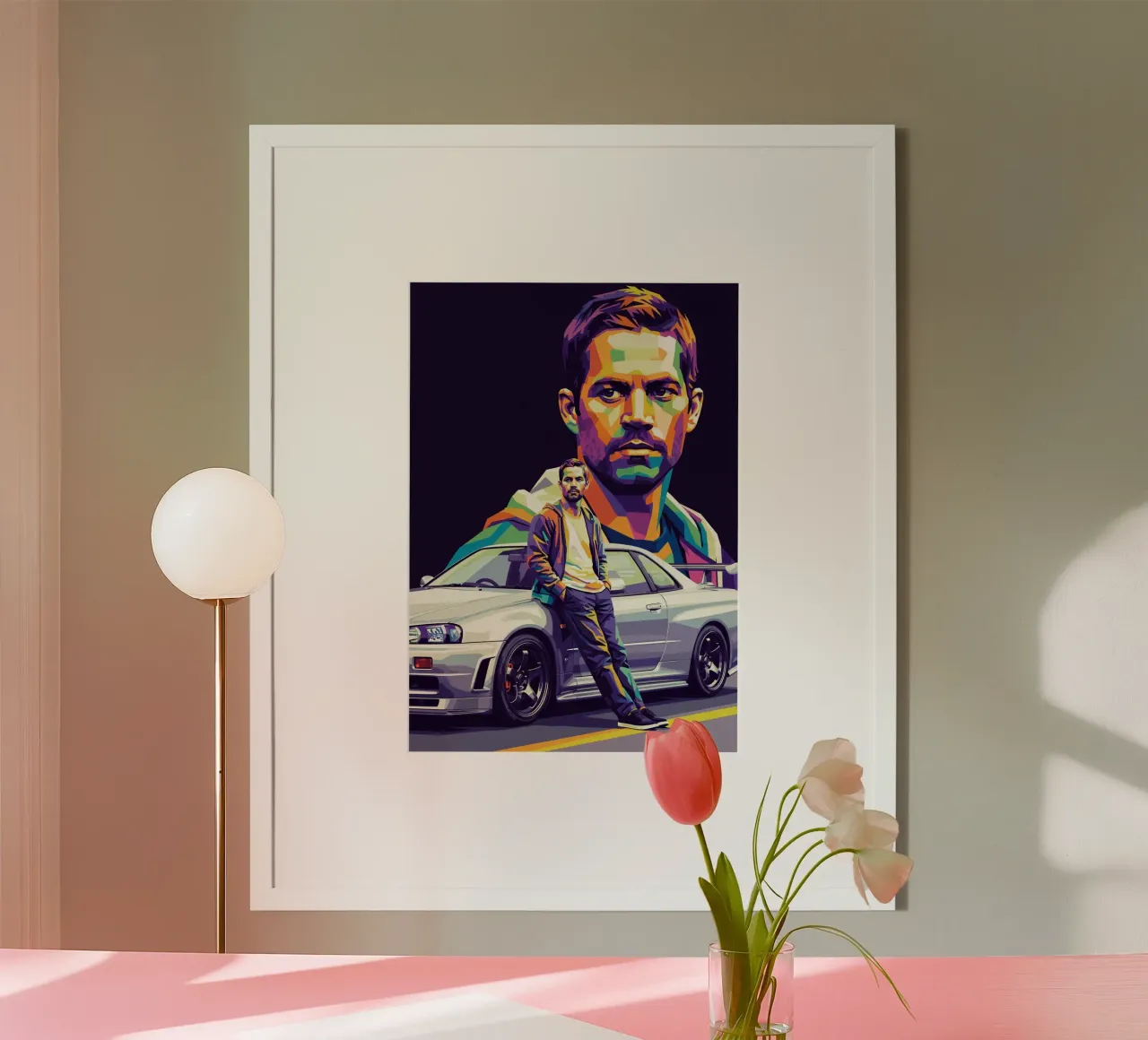 Paul Walker arte (4) poster con telaio in legno da Hantamrata