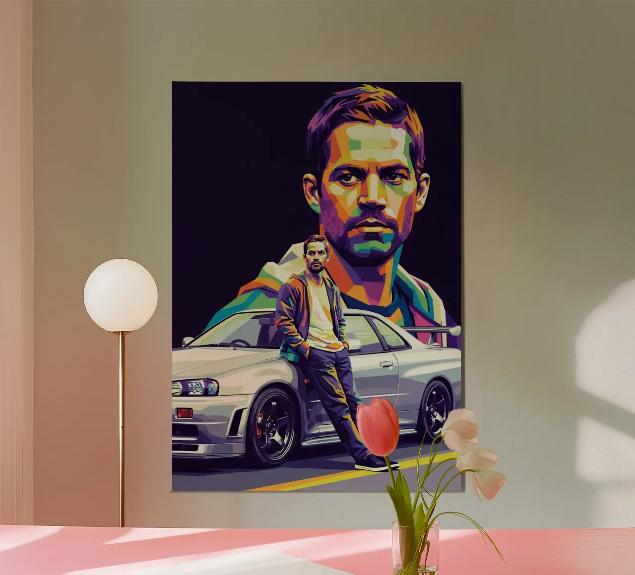 Paul Walker arte (4) poster con telaio in legno da Hantamrata