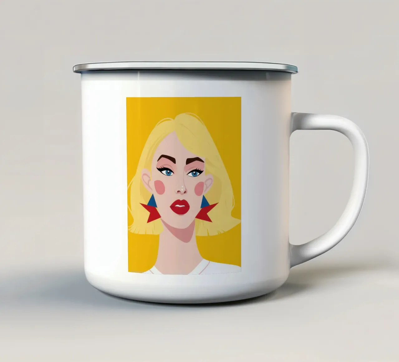 Stella bionda Pop tazza in smalto da Gaia Viesta