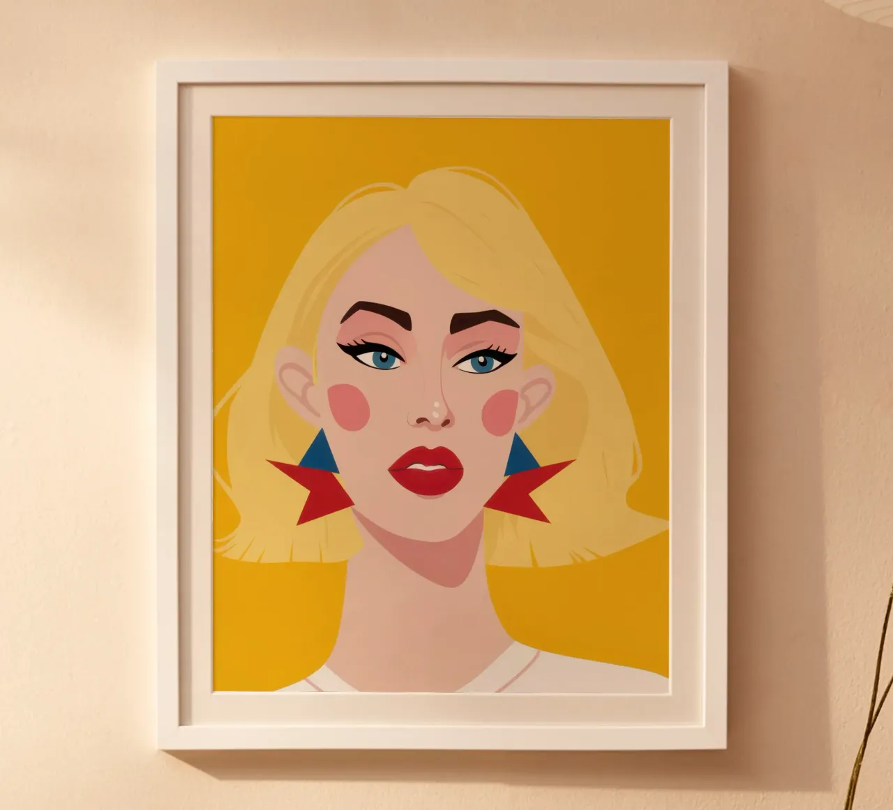 Stella bionda Pop poster con telaio in plastica da Gaia Viesta