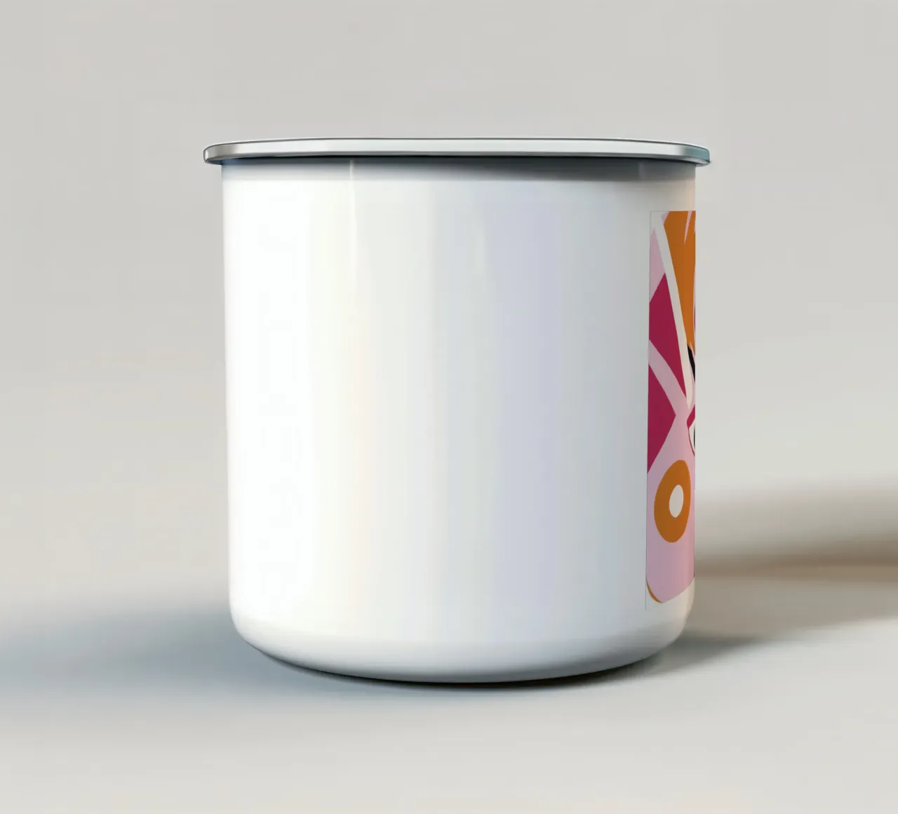 Visage rosa decostruito tazza in smalto da Selene Shade