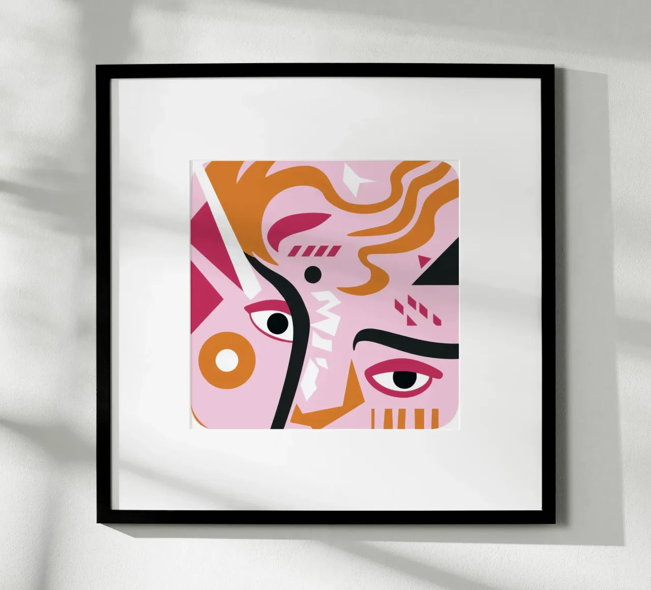 Visaje rosa deconstruido poster con marco de plástico de Selene Shade