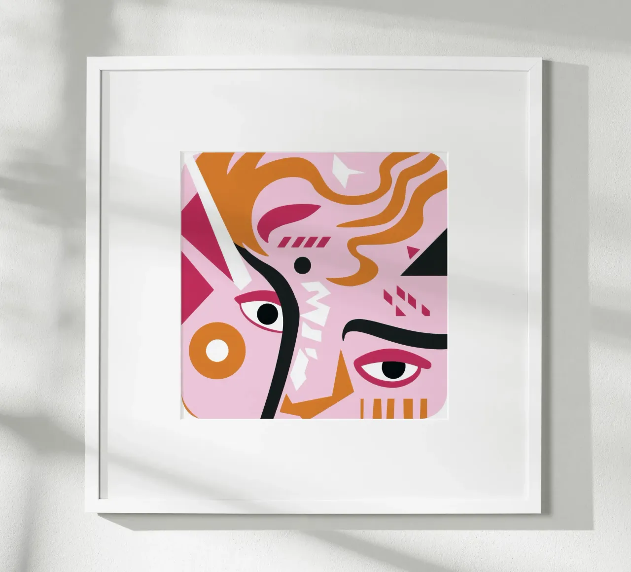 Visaje rosa deconstruido poster con marco de plástico de Selene Shade