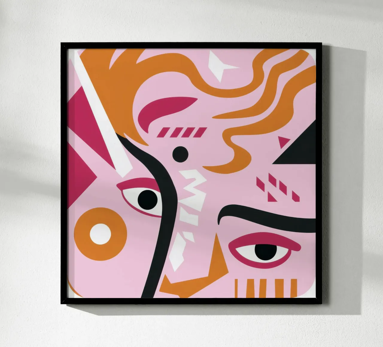 Visaje rosa deconstruido poster con marco de plástico de Selene Shade