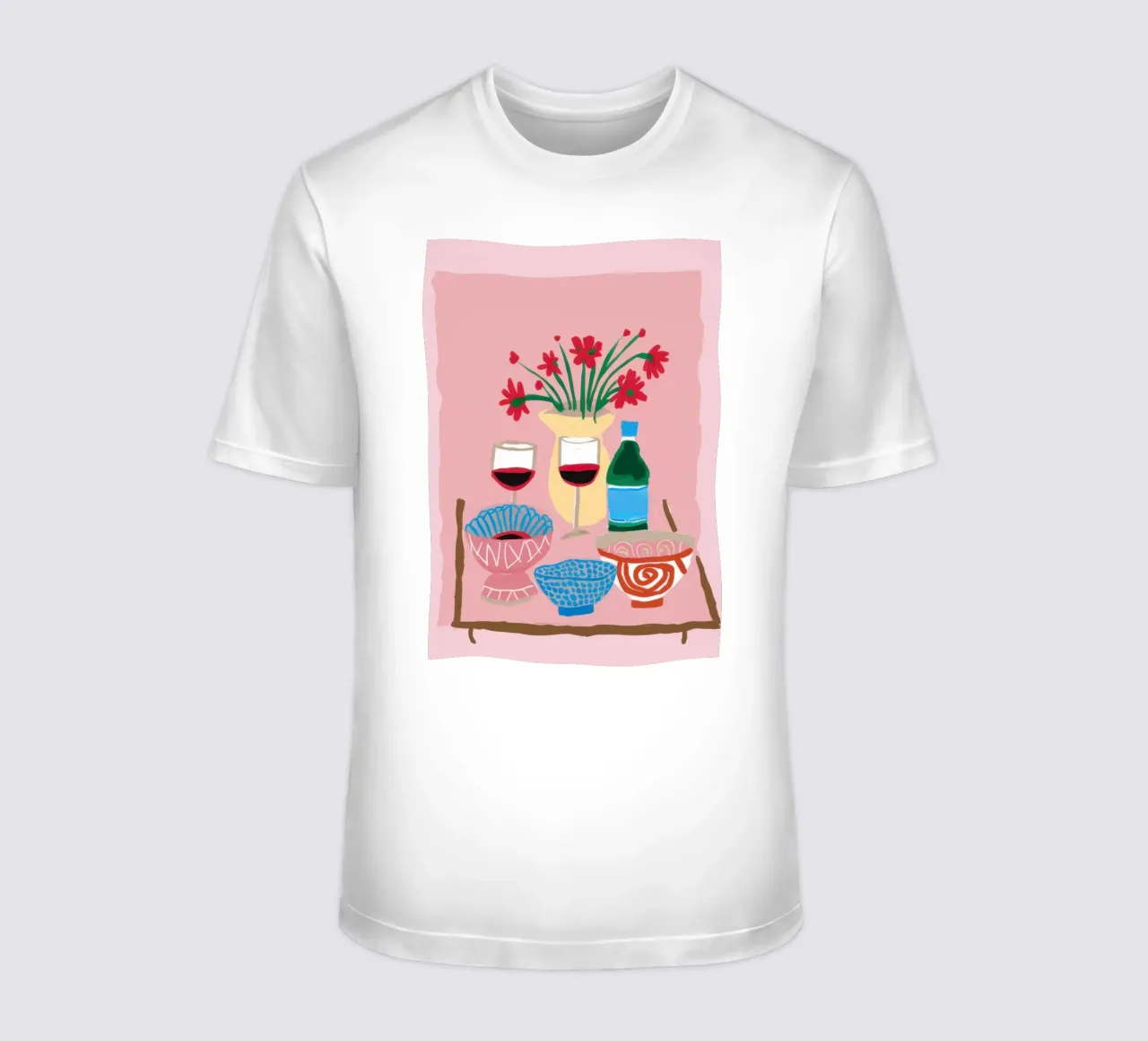 Vino e fiori t-shirt da Mark Solaria