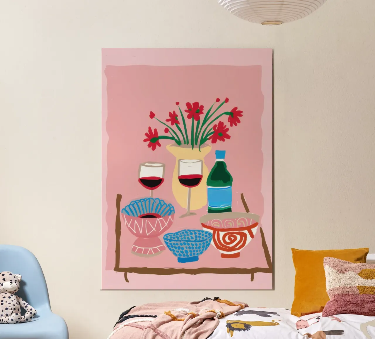 Vino e fiori poster da Mark Solaria