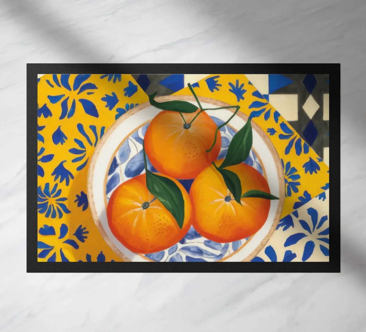 Tiled Table Oranges deurmat van Trace Brush