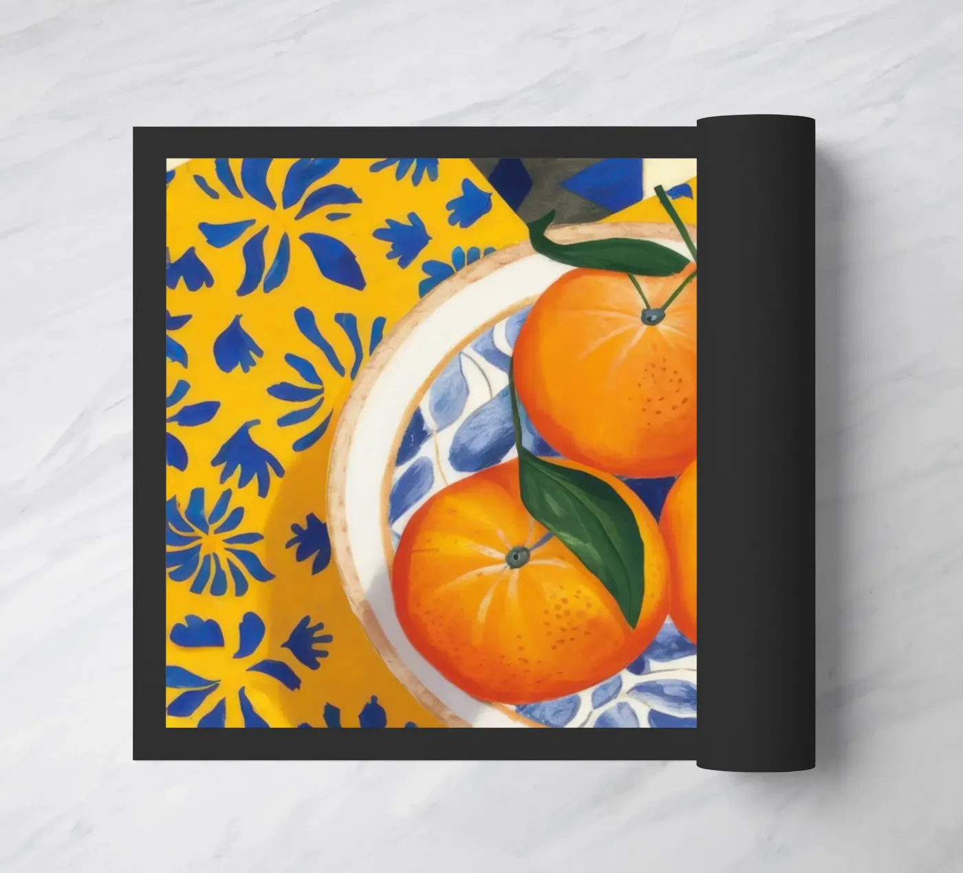 Tiled Table Oranges deurmat van Trace Brush