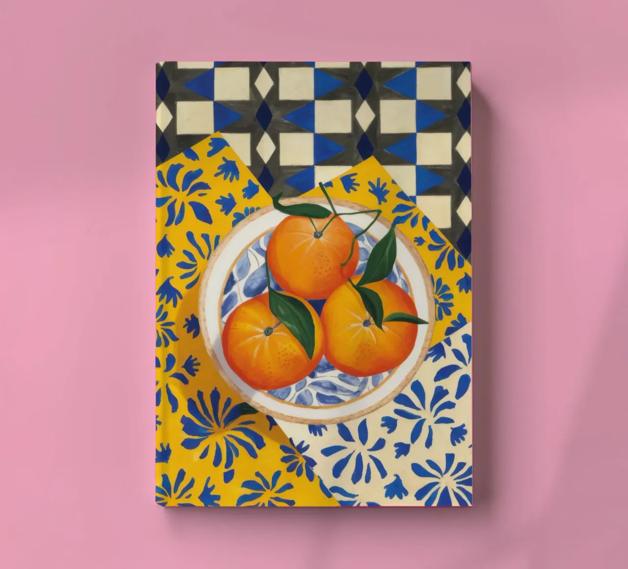 Tiled Table Oranges notebook by Trace Brush