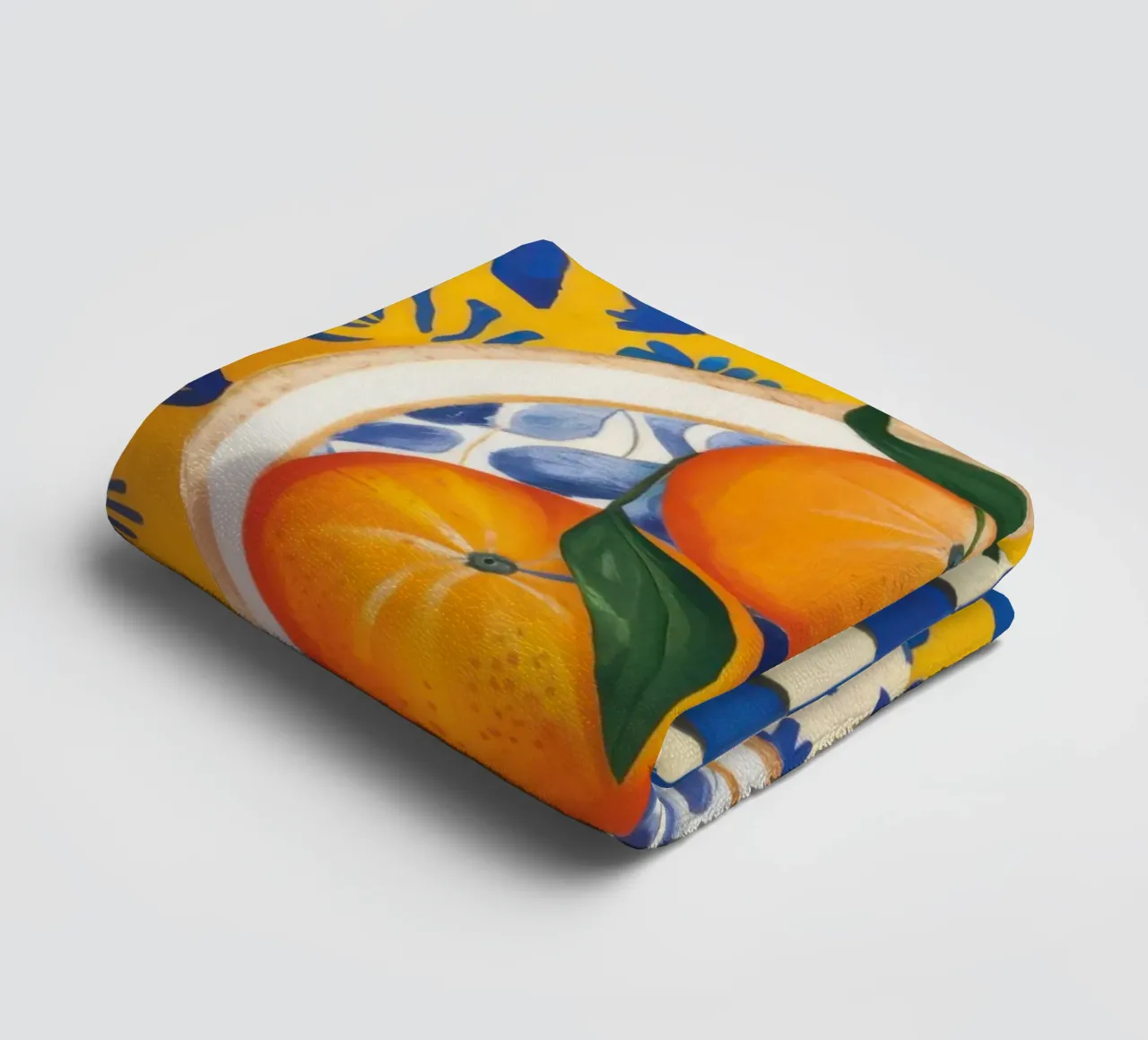 Tiled Table Oranges towel by Trace Brush