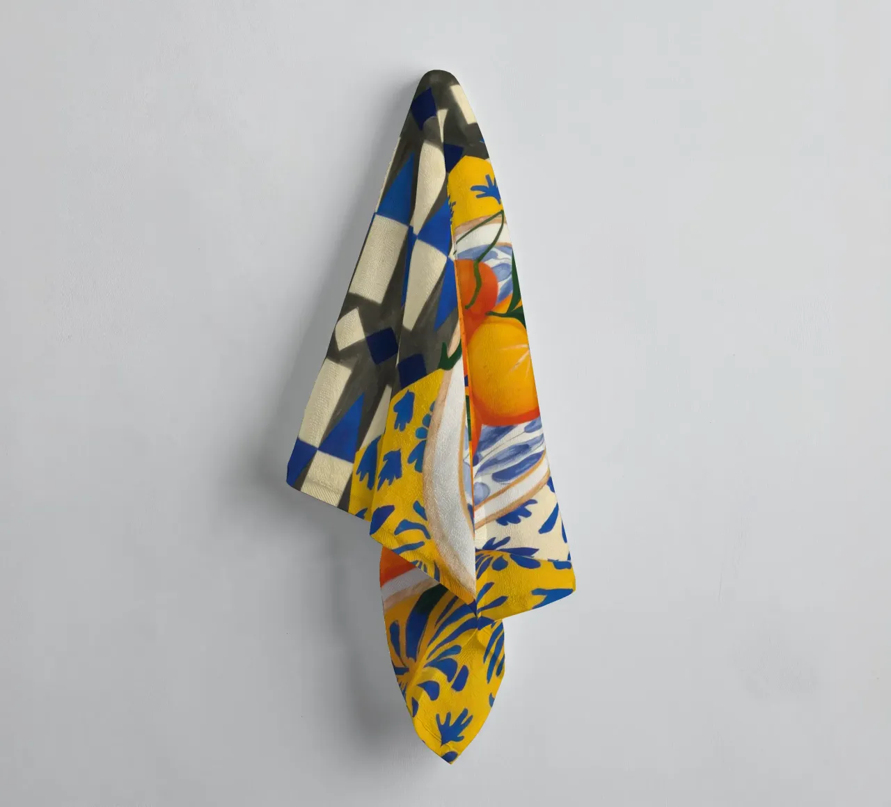 Tiled Table Oranges towel by Trace Brush