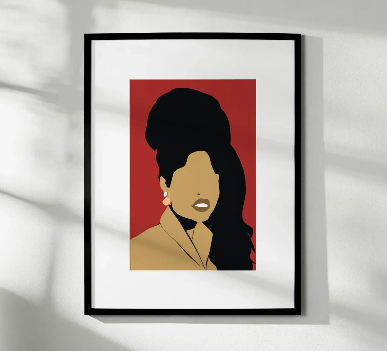 Ritratto moderno di Poise poster con telaio in legno da Gaia Viesta
