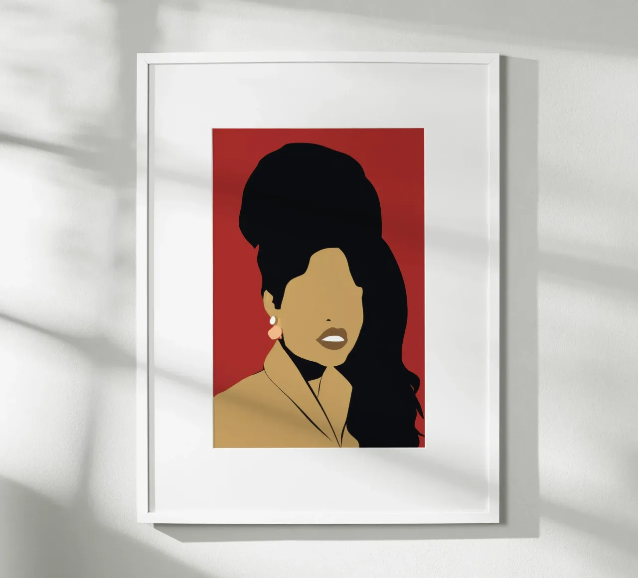 Ritratto moderno di Poise poster con telaio in legno da Gaia Viesta