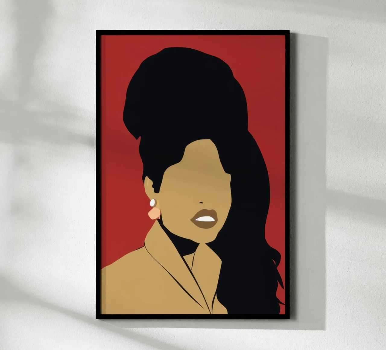Ritratto moderno di Poise poster con telaio in legno da Gaia Viesta