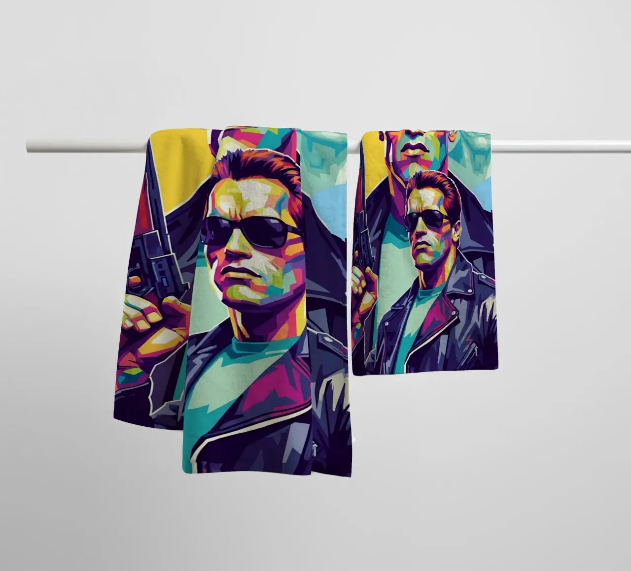 Terminator - Arnold Schwarzenegger (1) towel by Hantamrata