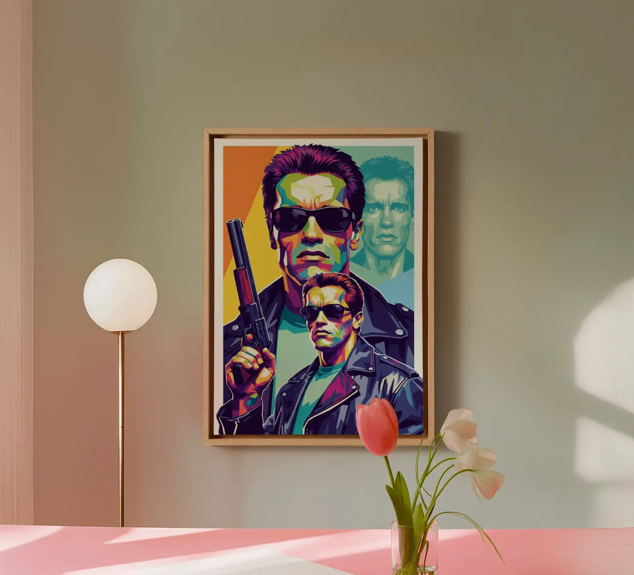 Terminator - Arnold Schwarzenegger (1) tela con Cornice a cassetta da Hantamrata
