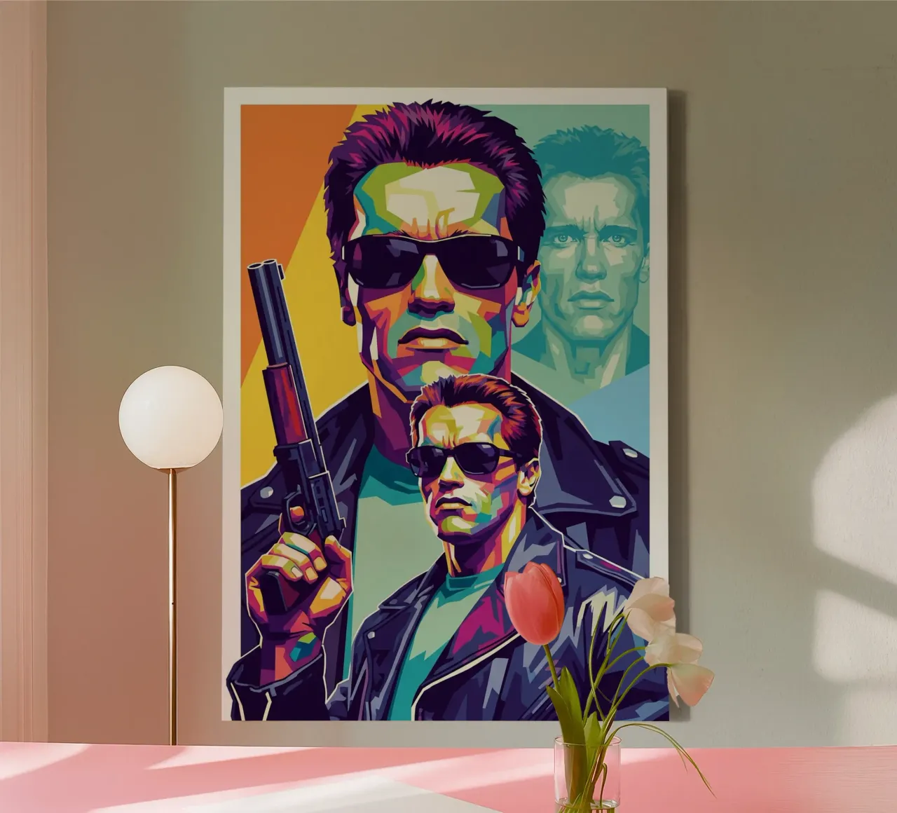 Terminator - Arnold Schwarzenegger (1) tela con Cornice a cassetta da Hantamrata