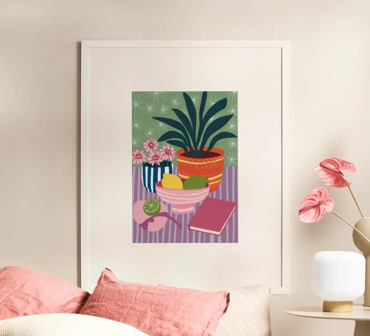 Libro de las Flores poster con marco de madera de Mark Solaria