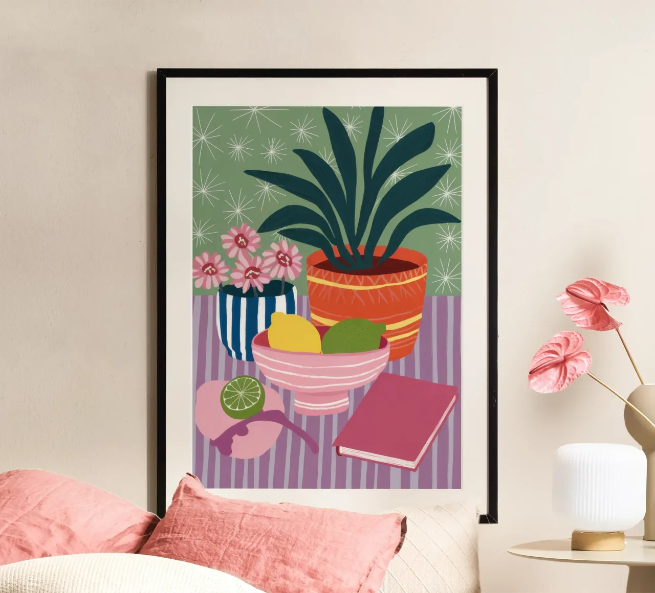 Libro de las Flores poster con marco de madera de Mark Solaria