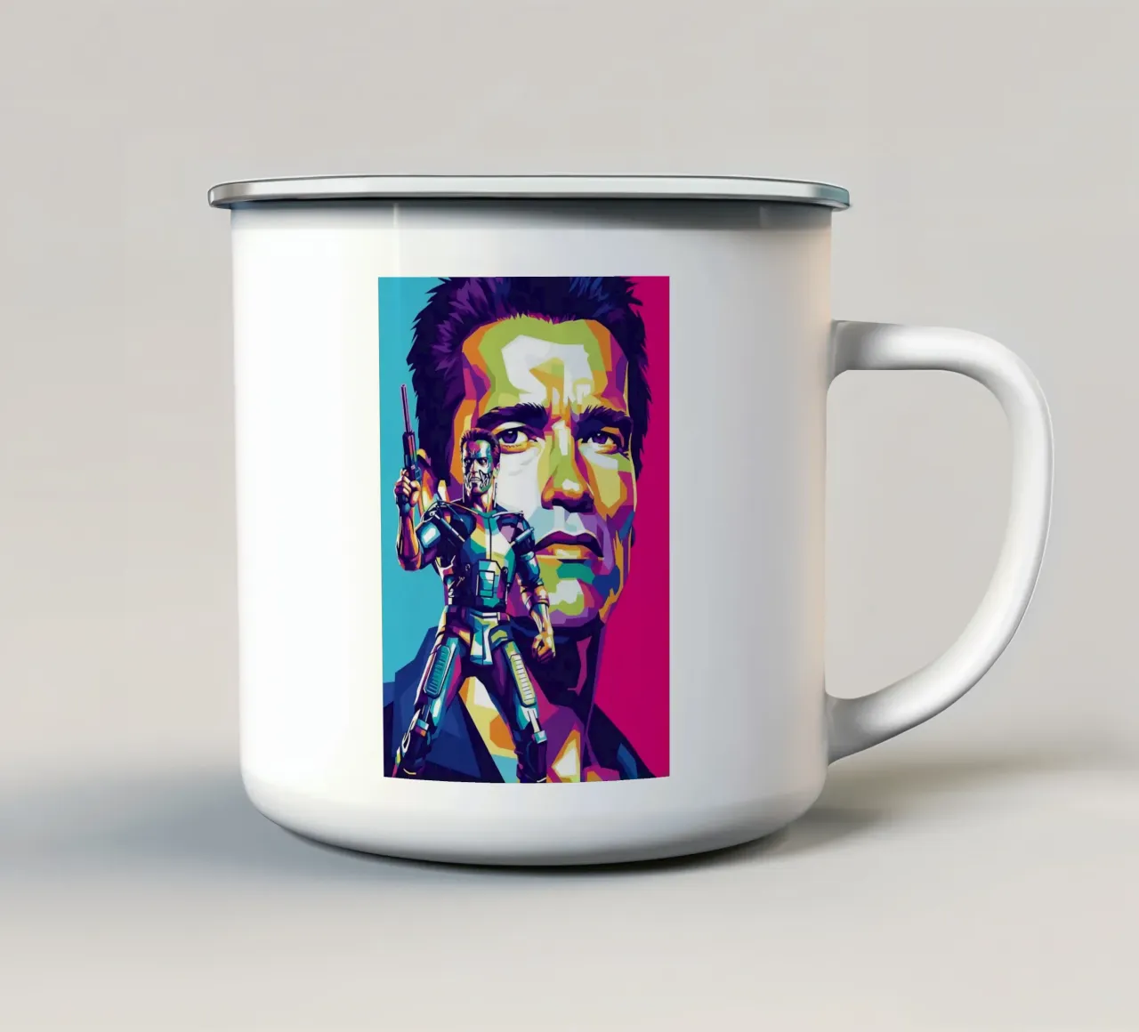 Terminator - Arnold Schwarzenegger (2) tazza in smalto da Hantamrata