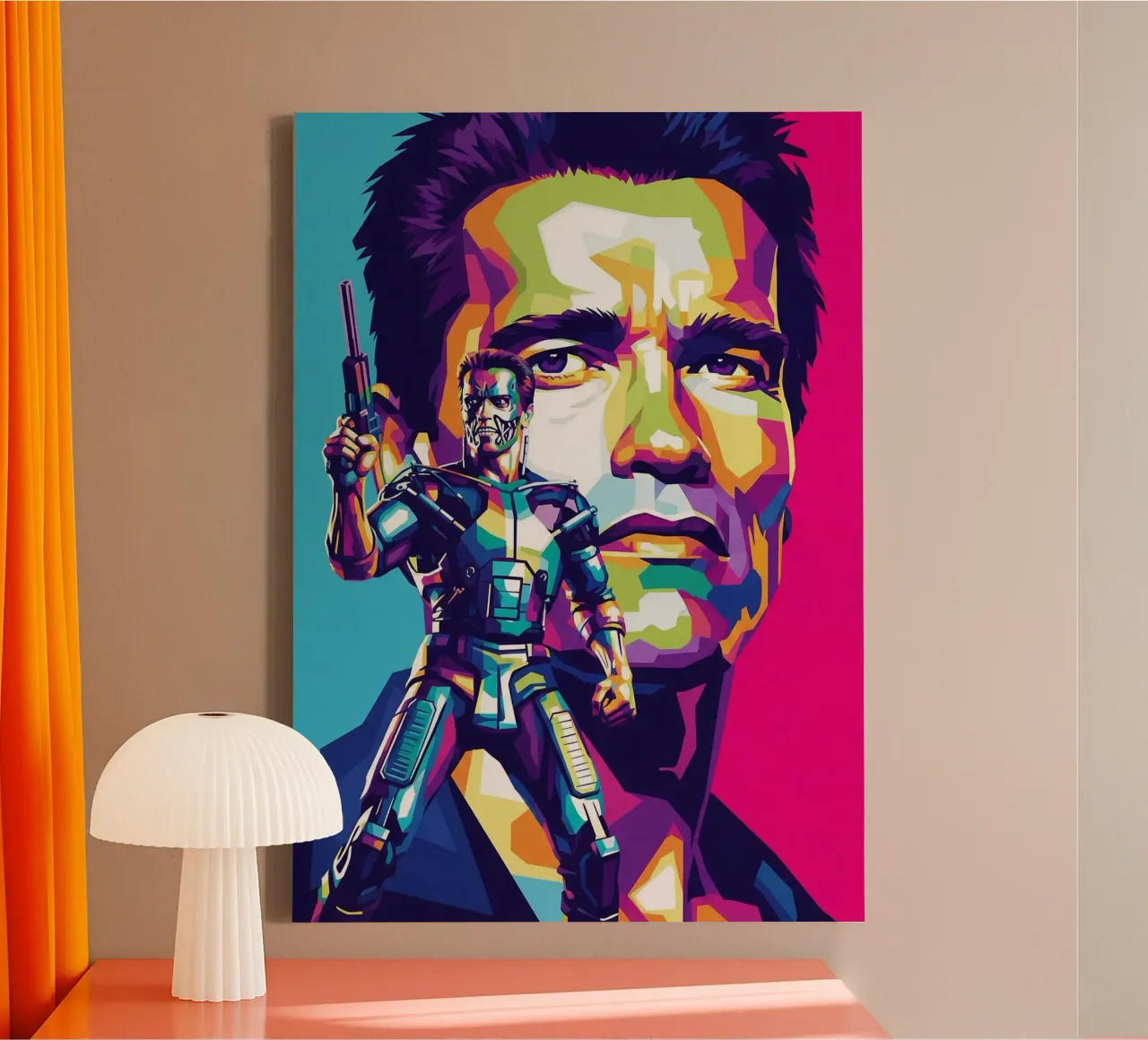 Terminator - Arnold Schwarzenegger (2) tela con Cornice a cassetta da Hantamrata
