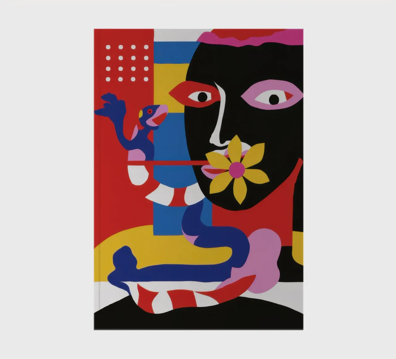 Fragmented Visage Abstract notebook by Trace Brush