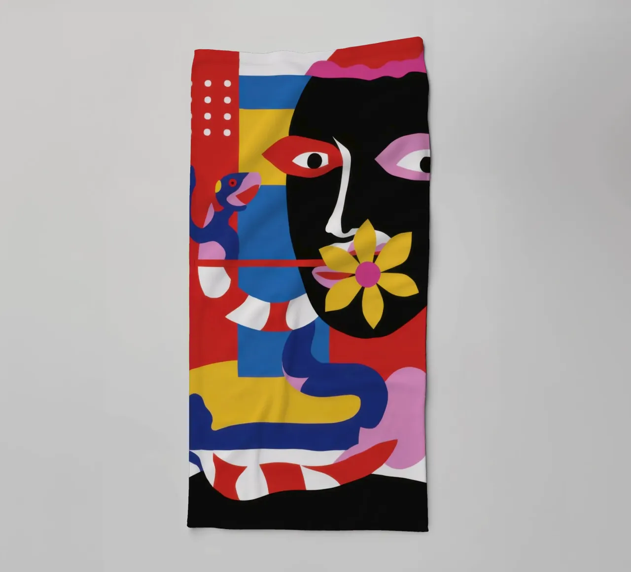 Gefragmenteerd beeld Abstract badhanddoek van Trace Brush