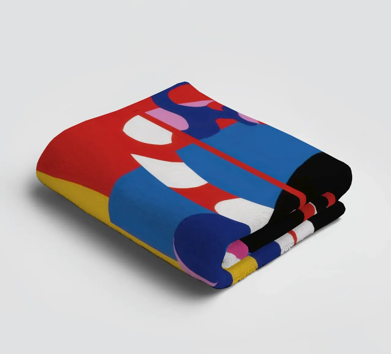 Gefragmenteerd beeld Abstract badhanddoek van Trace Brush