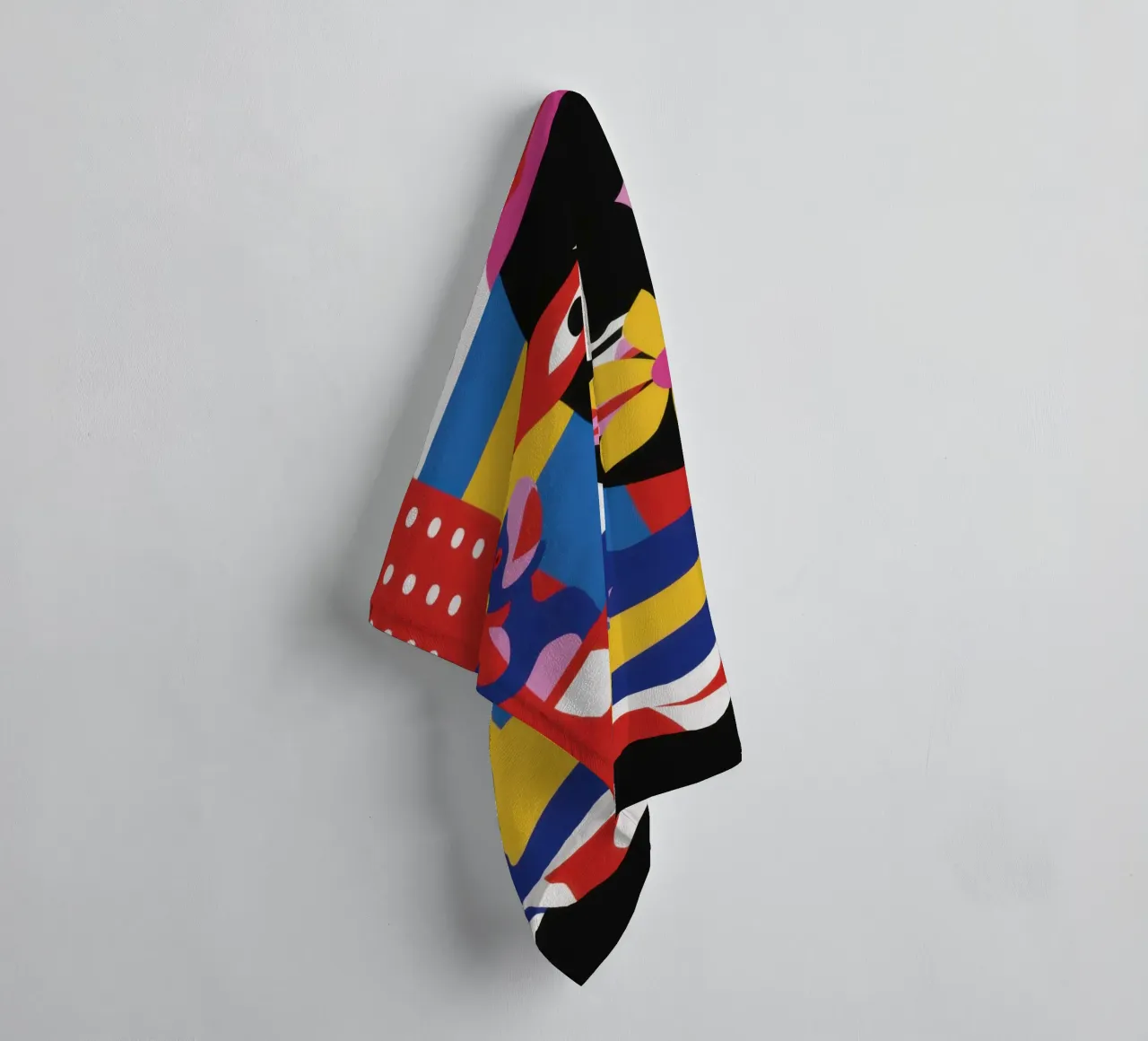 Gefragmenteerd beeld Abstract badhanddoek van Trace Brush