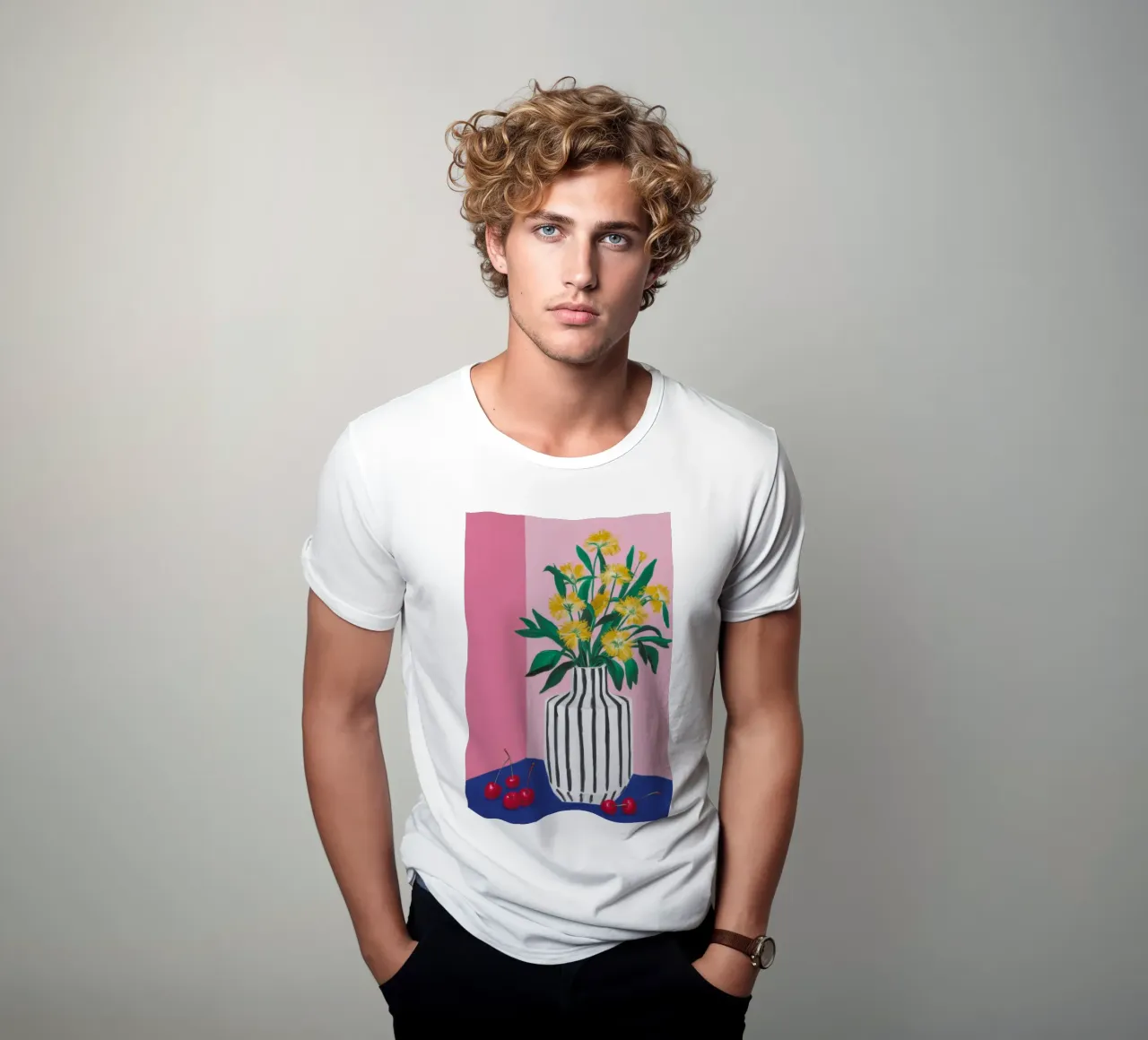 Vaso a righe Serenity t-shirt da Gaia Viesta