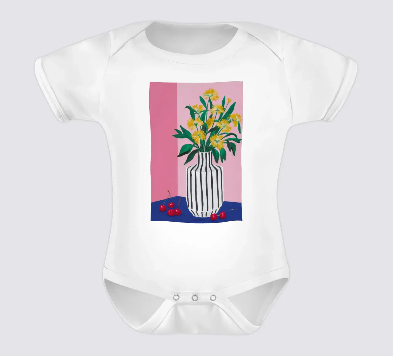 Vaso a righe Serenity body neonato maniche corte da Gaia Viesta