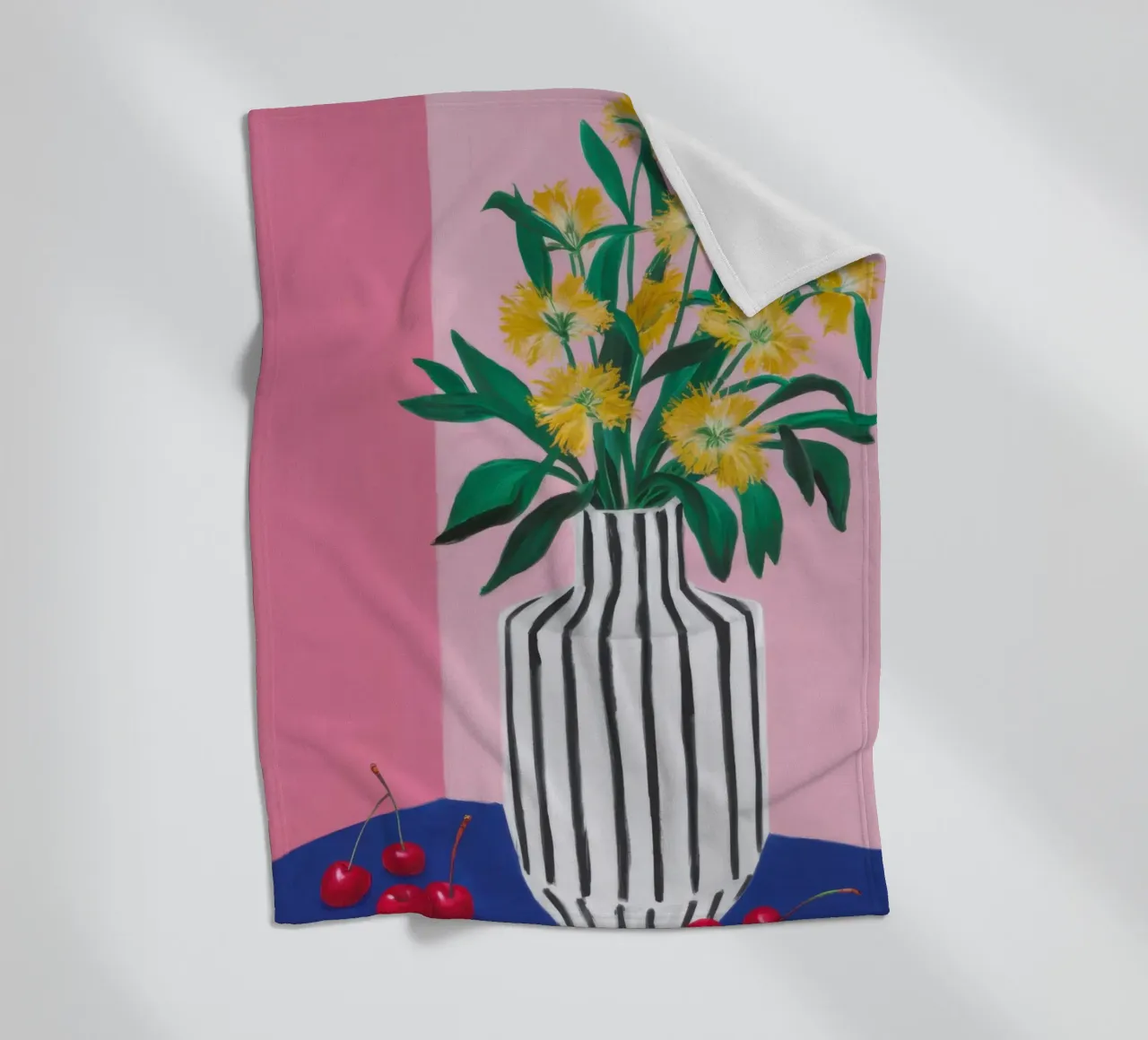 Vaso a righe Serenity coperta in pile da Gaia Viesta