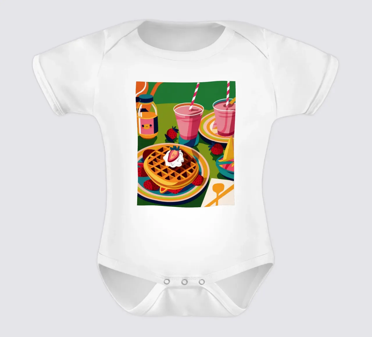 Waffle e frullato body neonato maniche corte da Irish Strokes