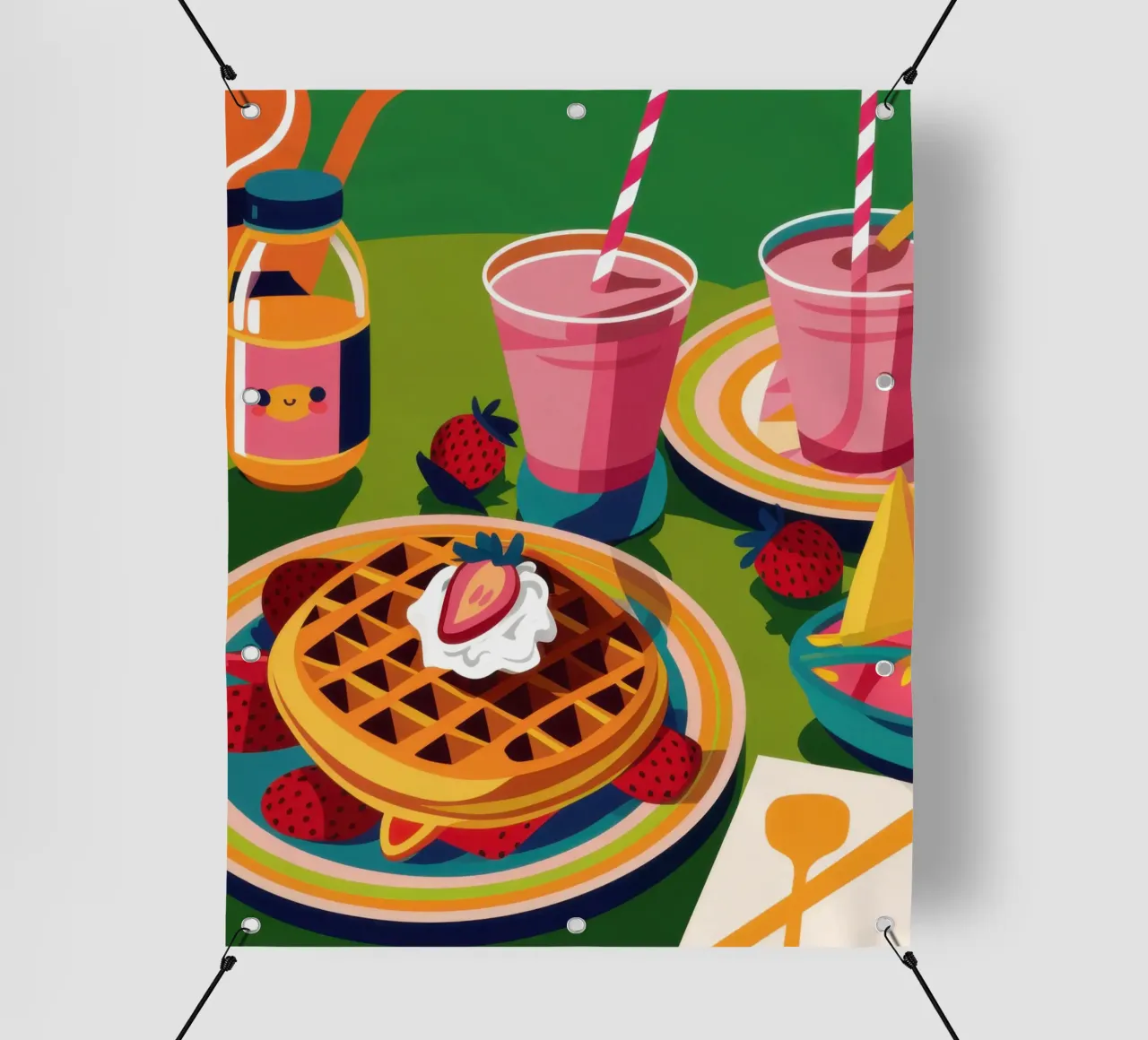 Waffle e frullato telo in pvc da Irish Strokes