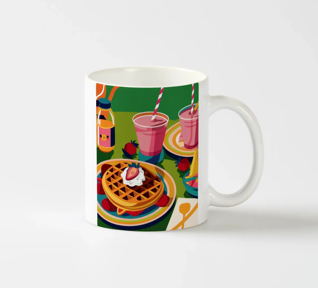 Wafel en Smoothie keramische mok van Irish Strokes