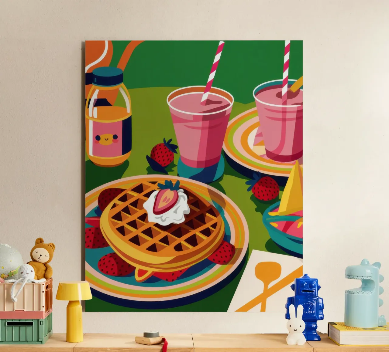 Waffle e frullato alluminio dibond da Irish Strokes