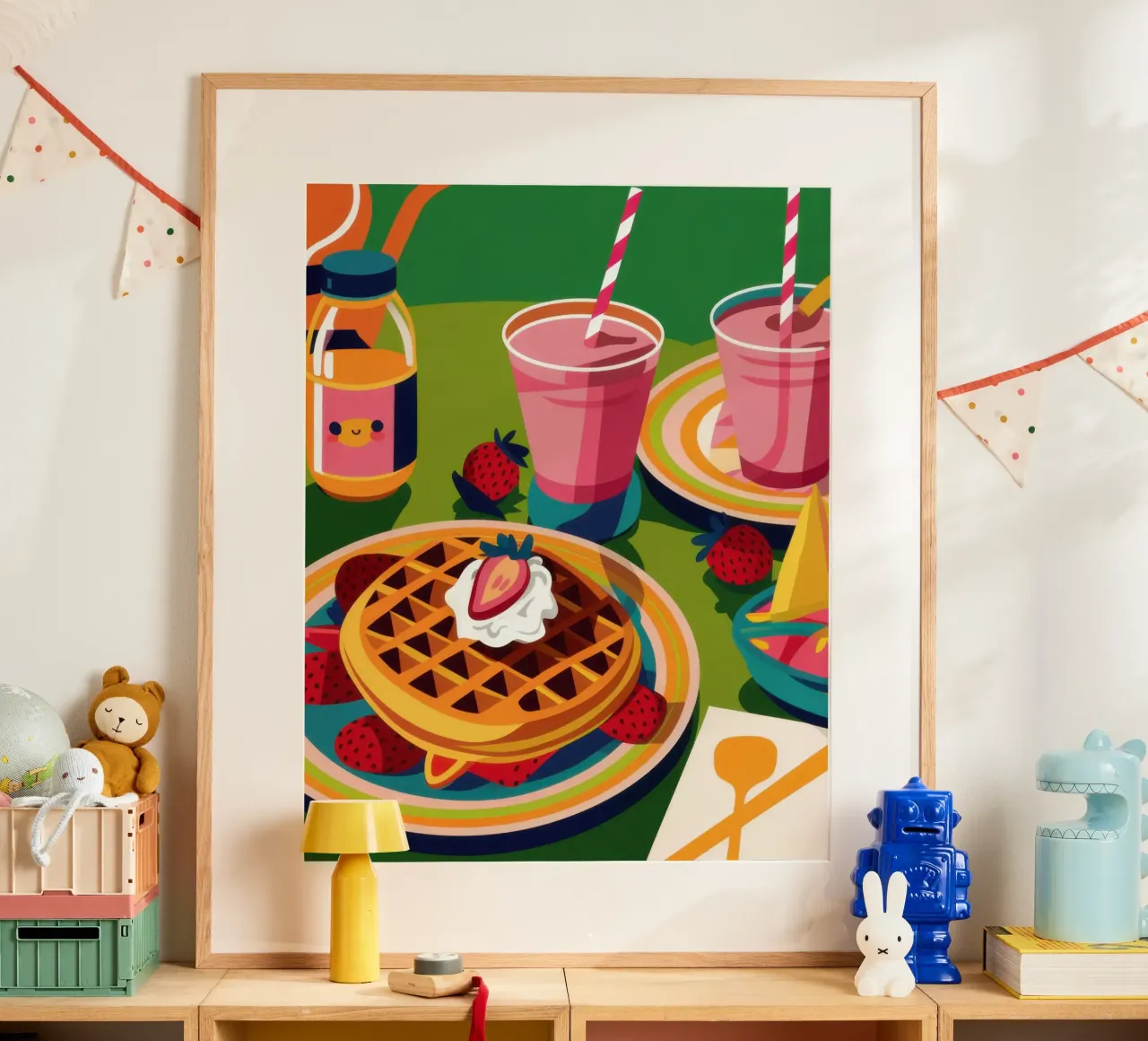 Waffle e frullato poster da Irish Strokes