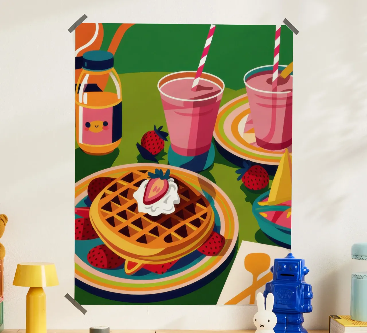 Waffle e frullato poster da Irish Strokes