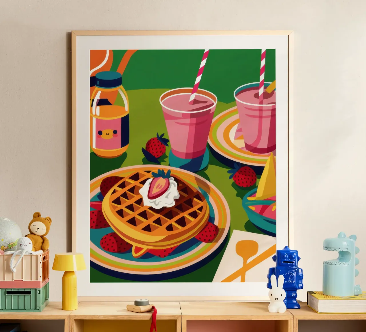 Waffle e frullato poster da Irish Strokes