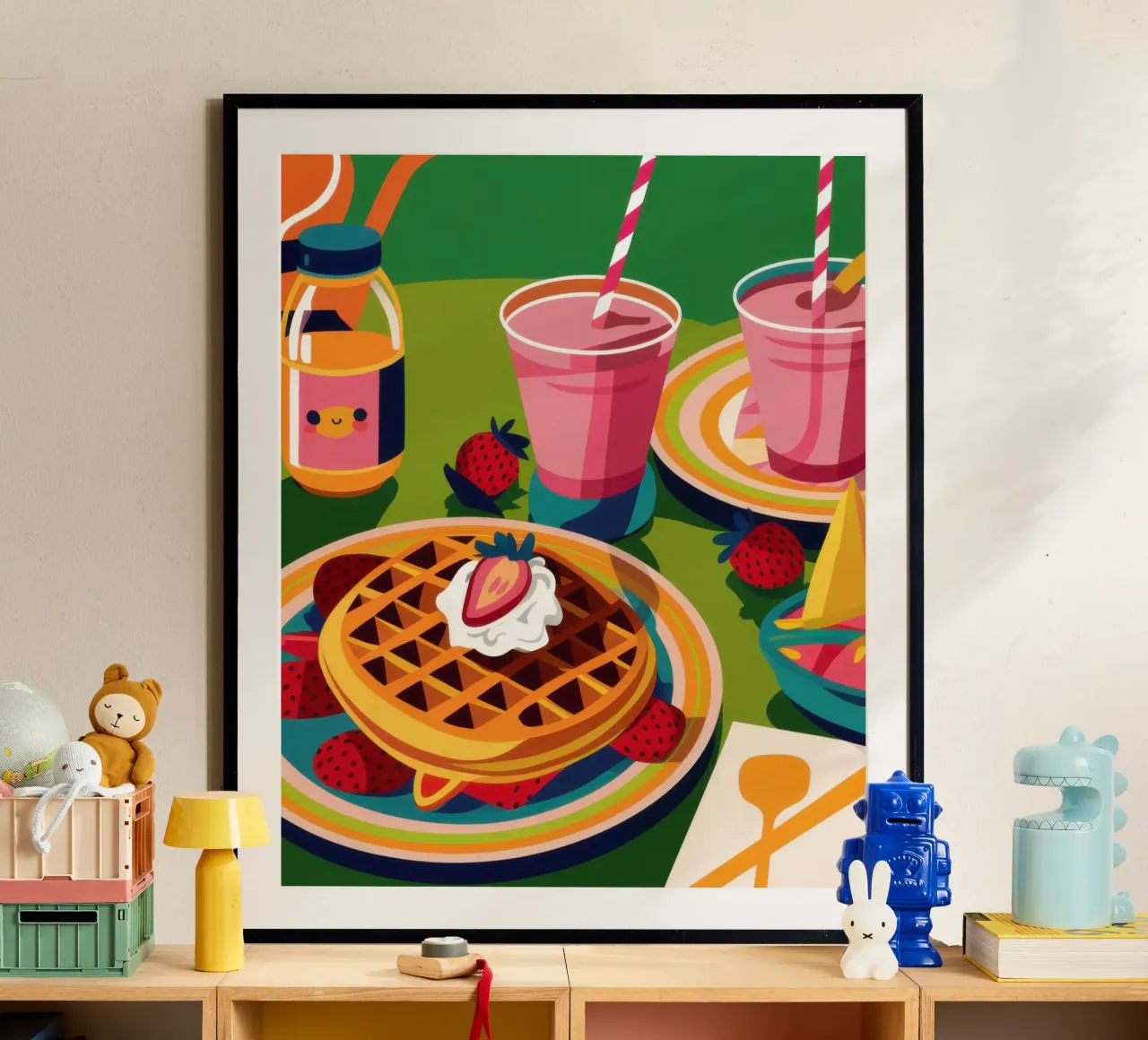 Waffle e frullato poster da Irish Strokes