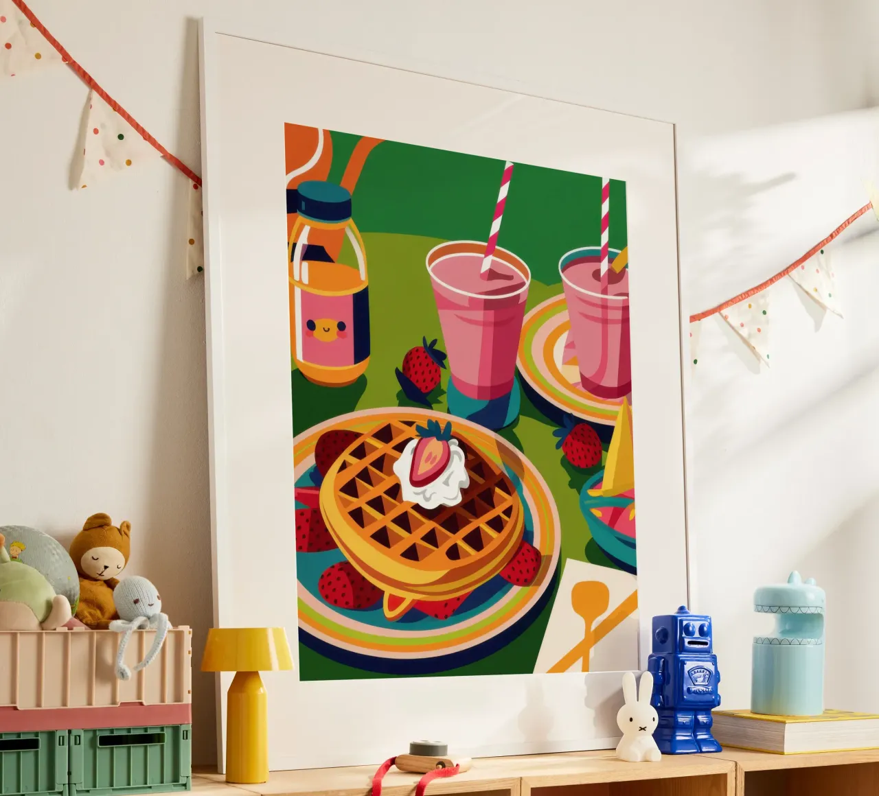 Waffle e frullato poster da Irish Strokes