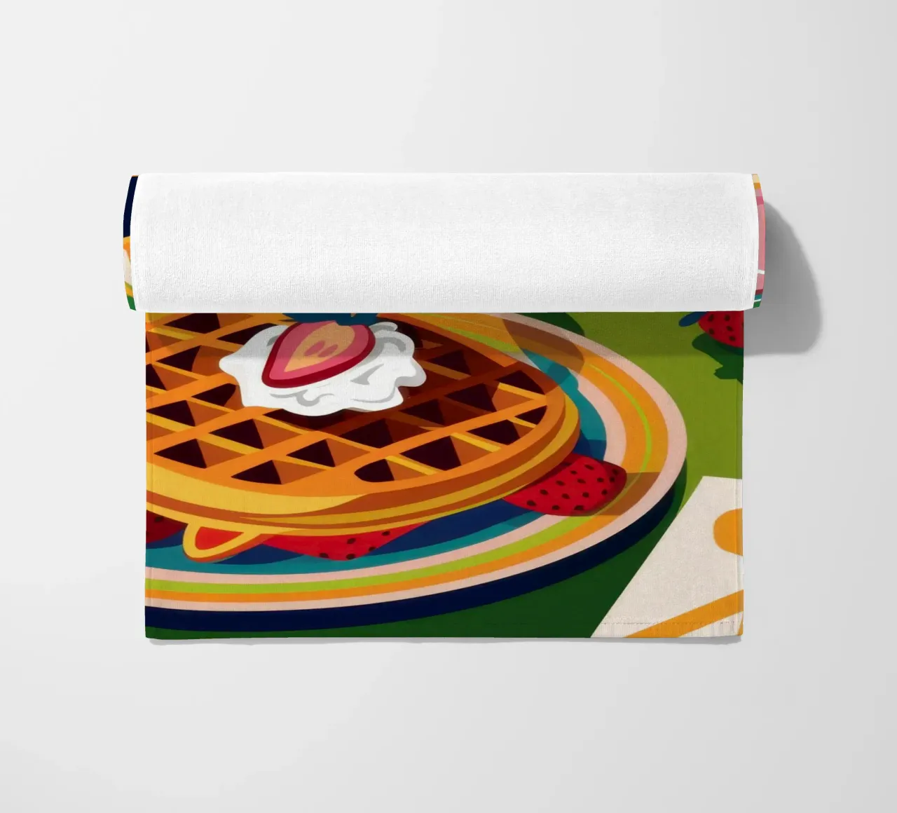 Waffle e frullato telo mare da Irish Strokes