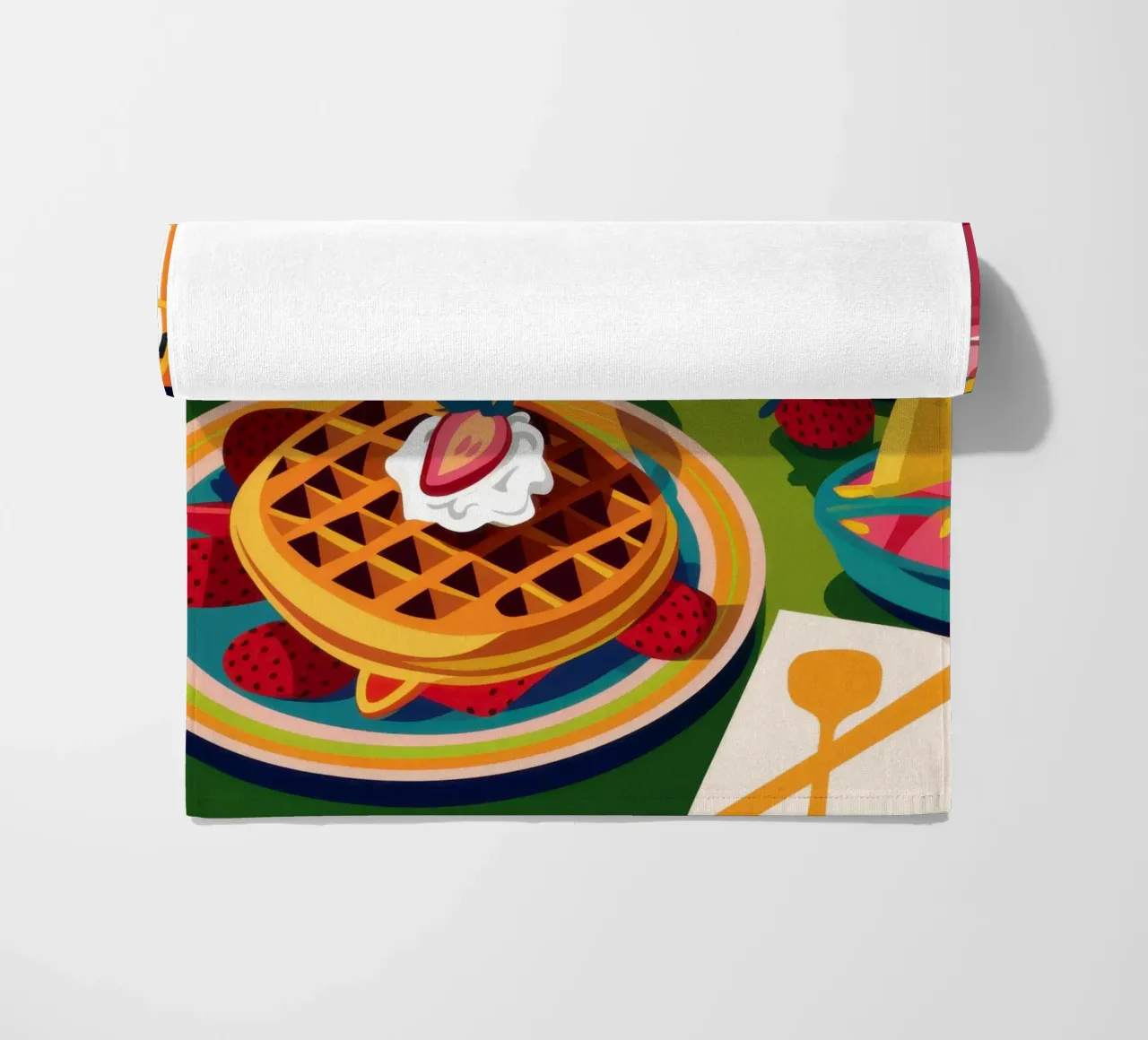 Waffle e frullato telo mare da Irish Strokes