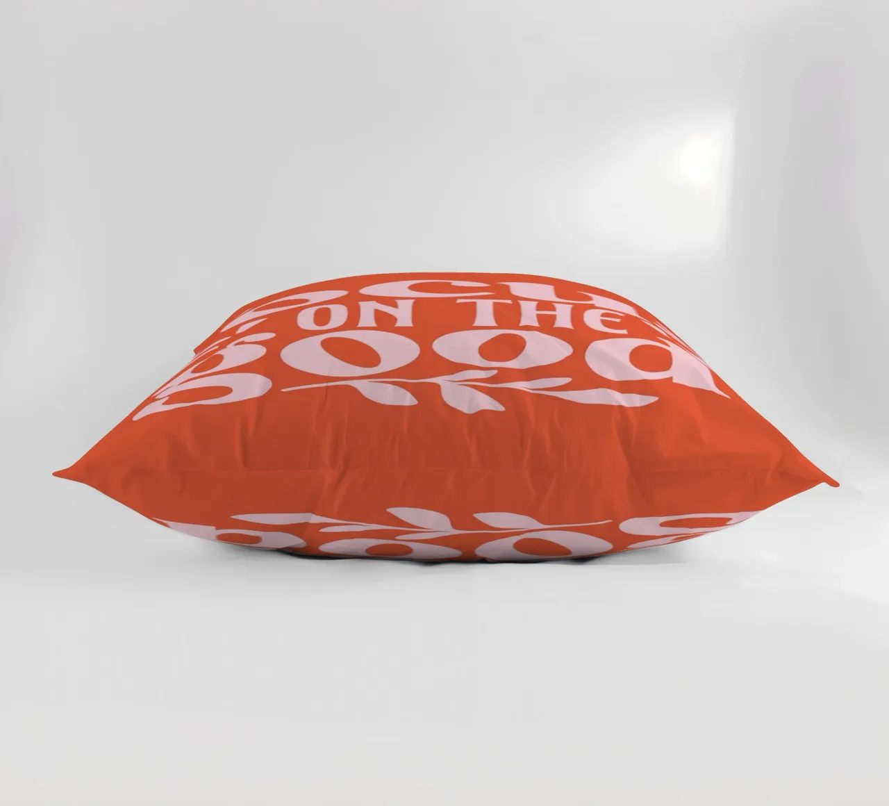 "Design tipografico "Focus on the Good cuscino da Ink &Echo