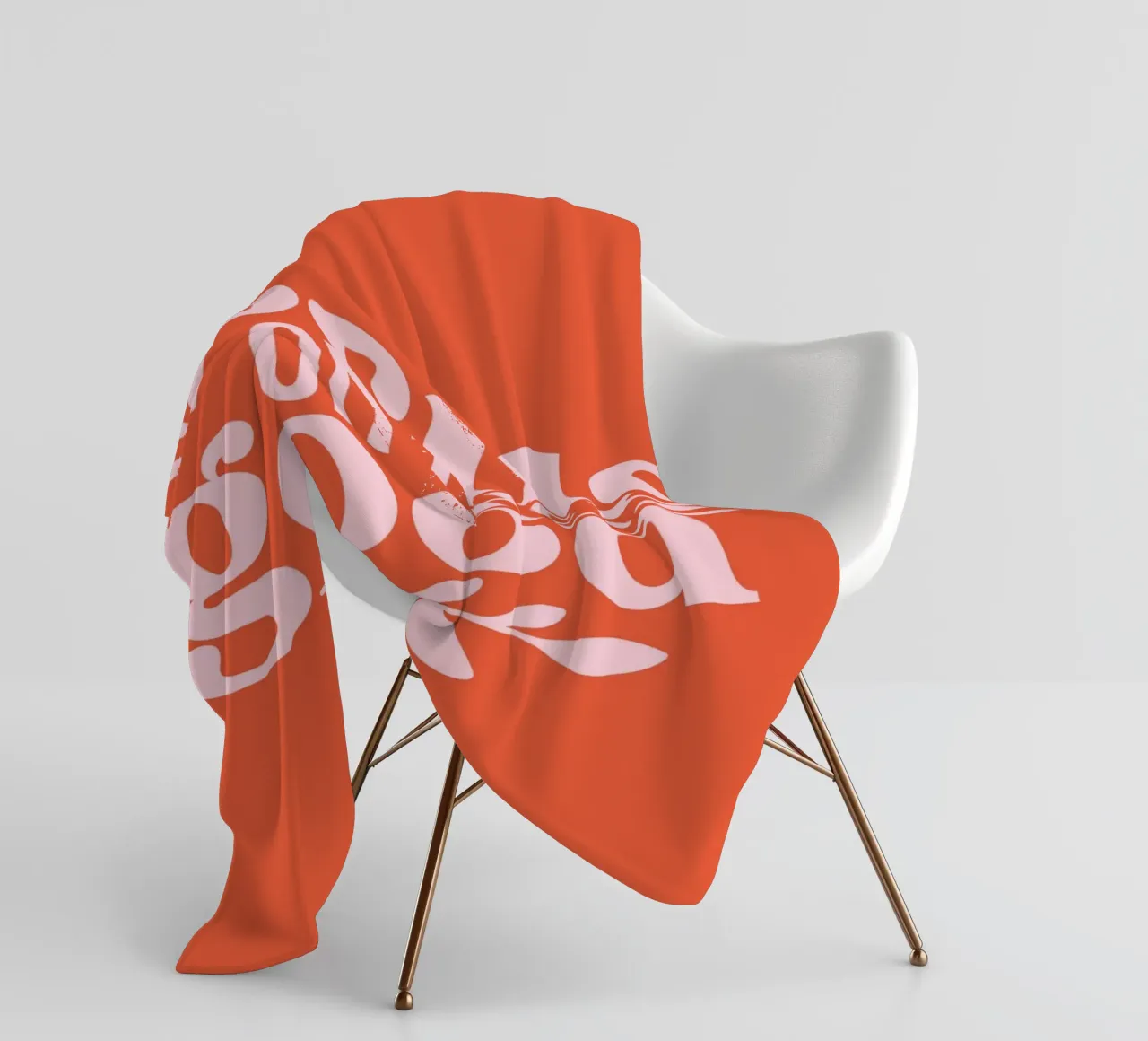"Design tipografico "Focus on the Good coperta in pile da Ink &Echo