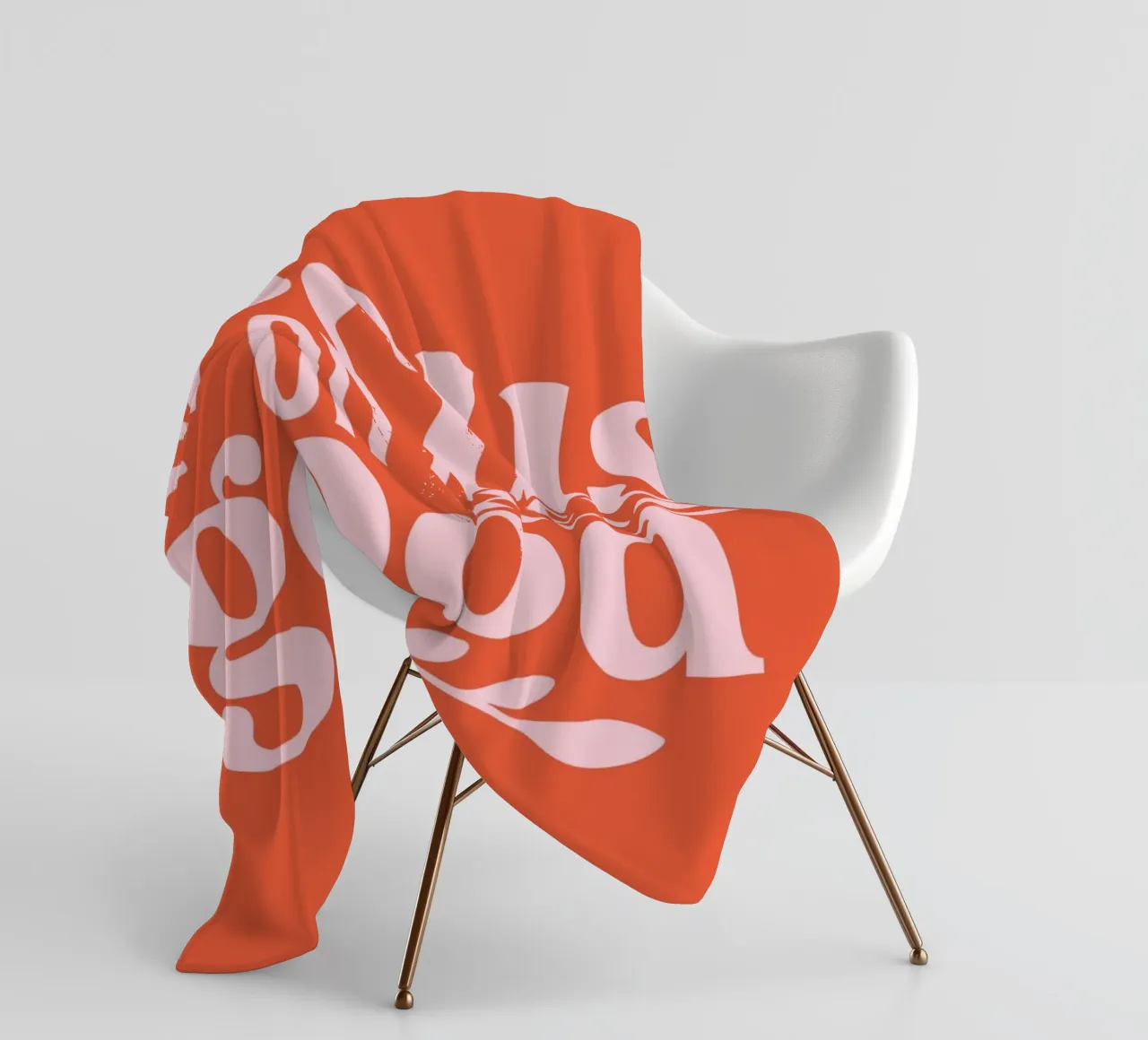 "Design tipografico "Focus on the Good coperta in pile da Ink &Echo