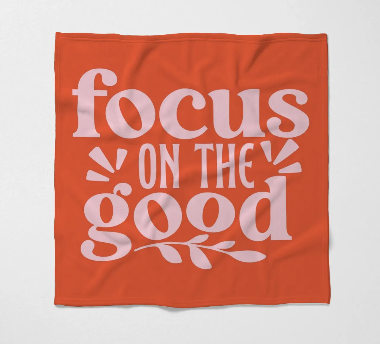 "Design tipografico "Focus on the Good coperta in pile da Ink &Echo